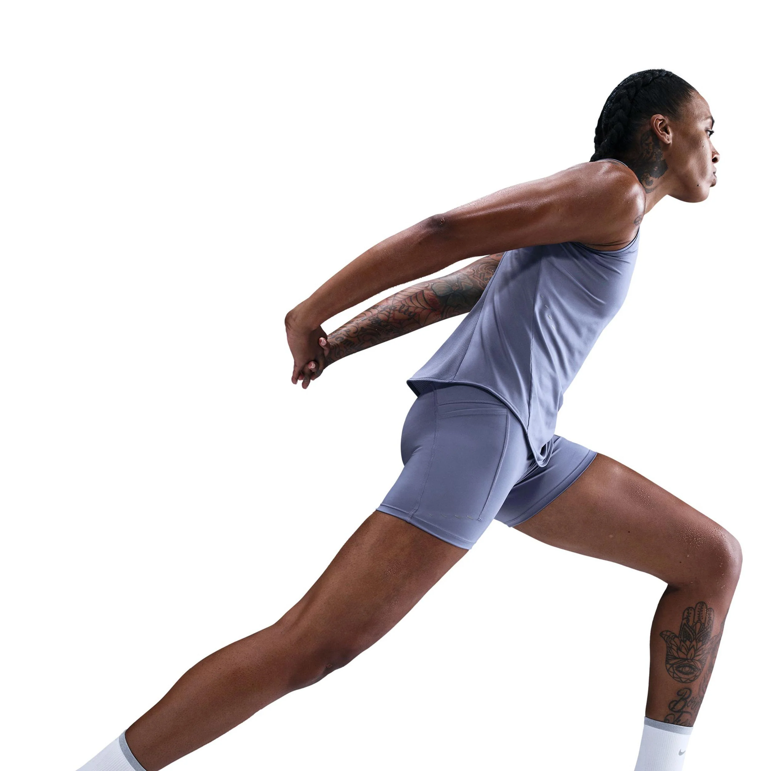 Swift Maillot de course Femmes - bleu gris, argent – Image 7
