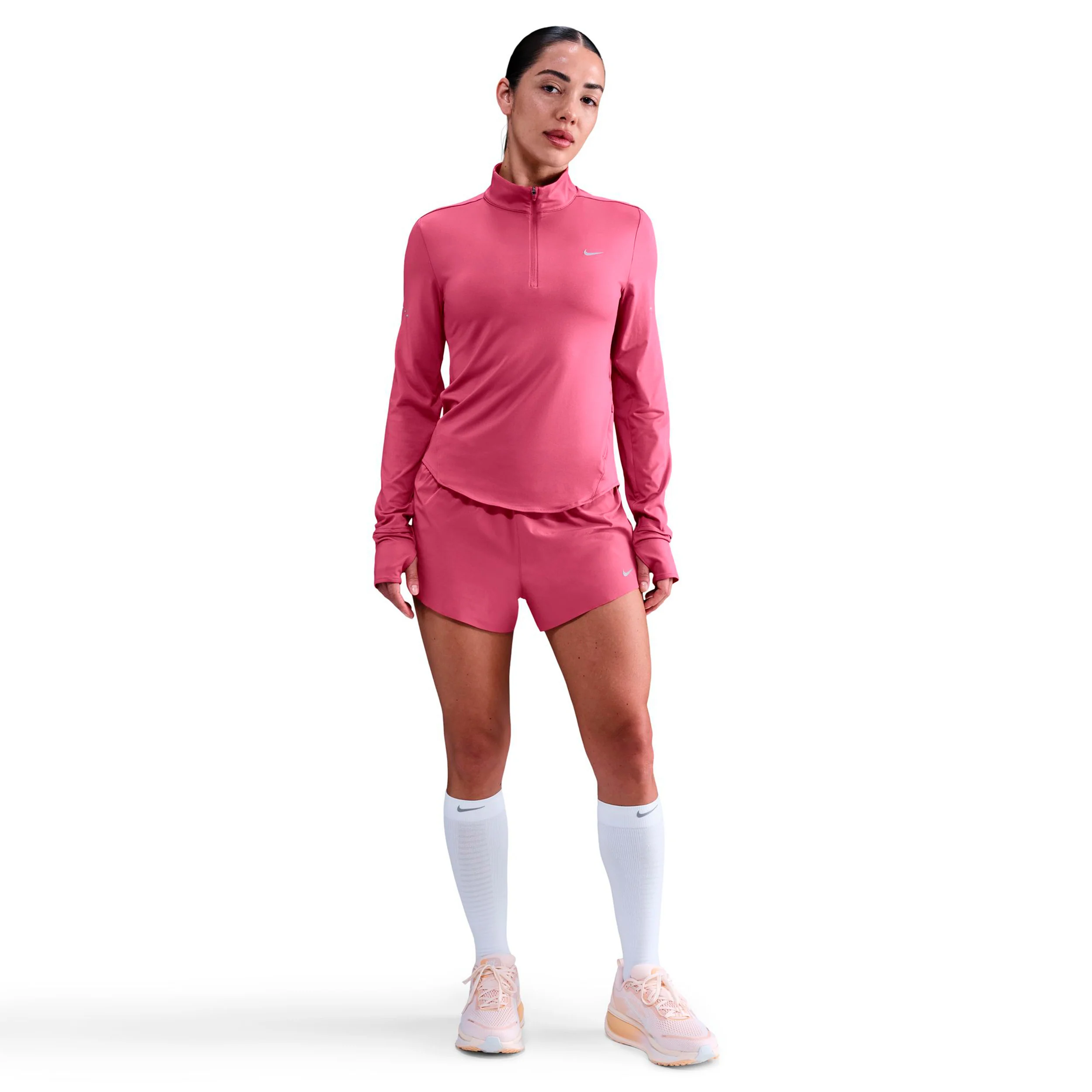 Swift Half-Zip Maillot de course Femmes - berry, argent – Image 3