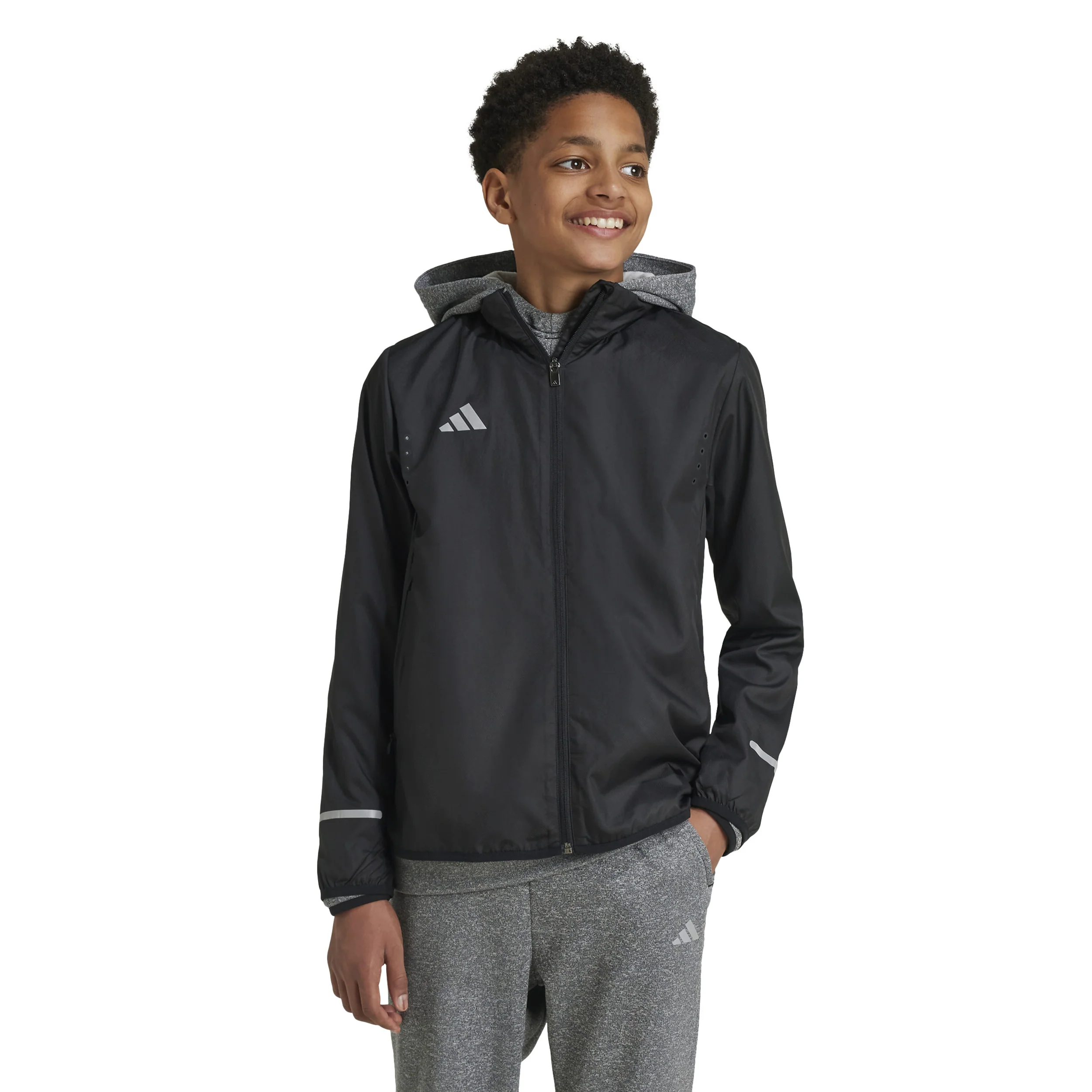 Teamwear WindReady Veste Running Enfants-Noir – Image 3