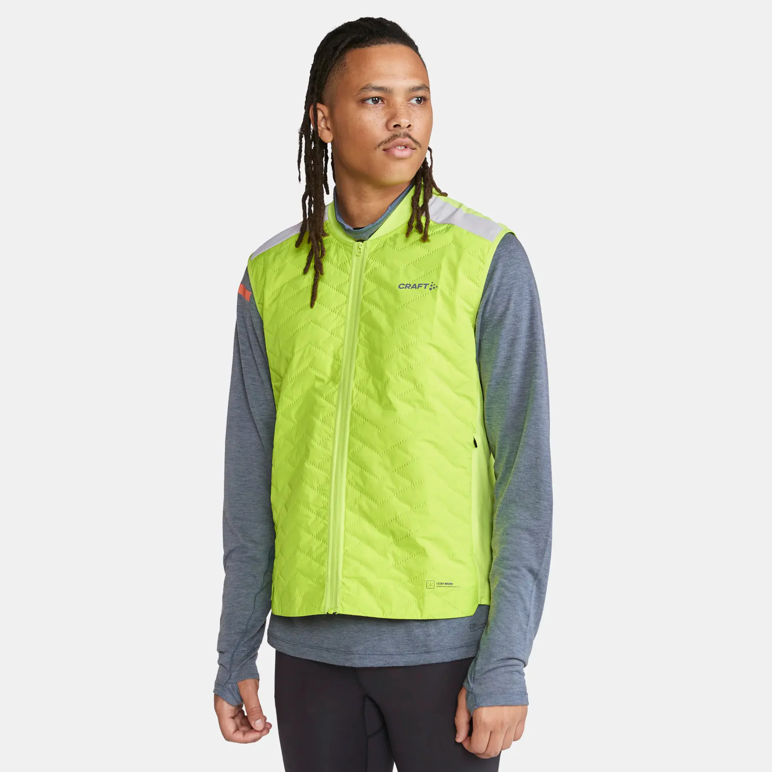 ADV SUBZ Lumen Gilets De Course Hommes-Vert Fluo – Image 3