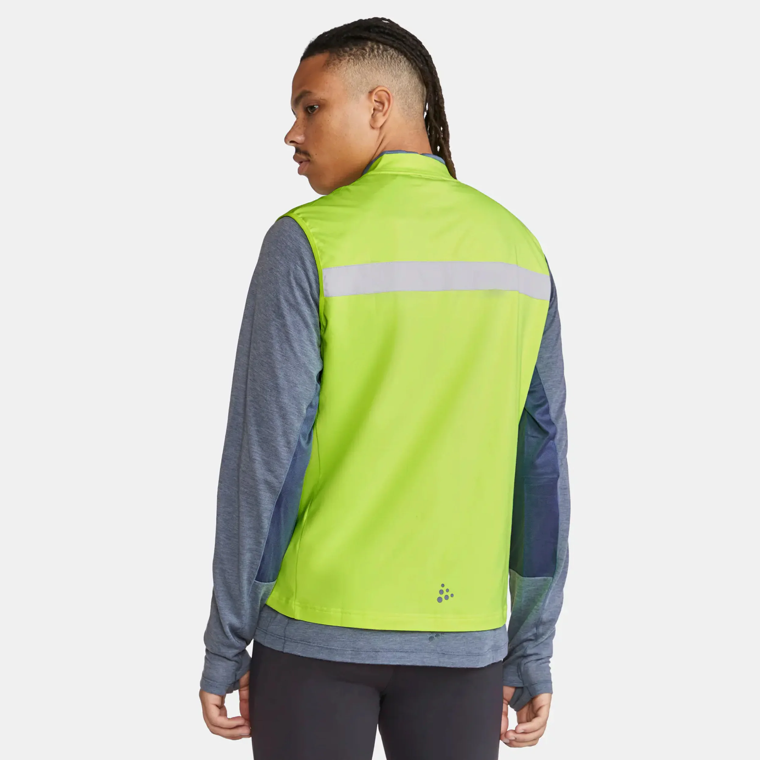 ADV SUBZ Lumen Gilets De Course Hommes-Vert Fluo – Image 4