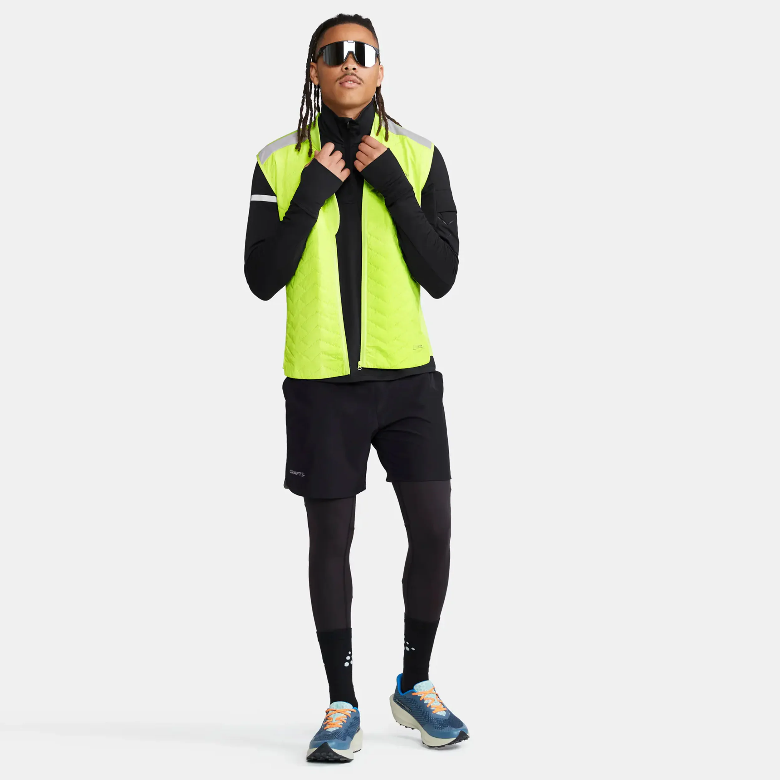 ADV SUBZ Lumen Gilets De Course Hommes-Vert Fluo – Image 7