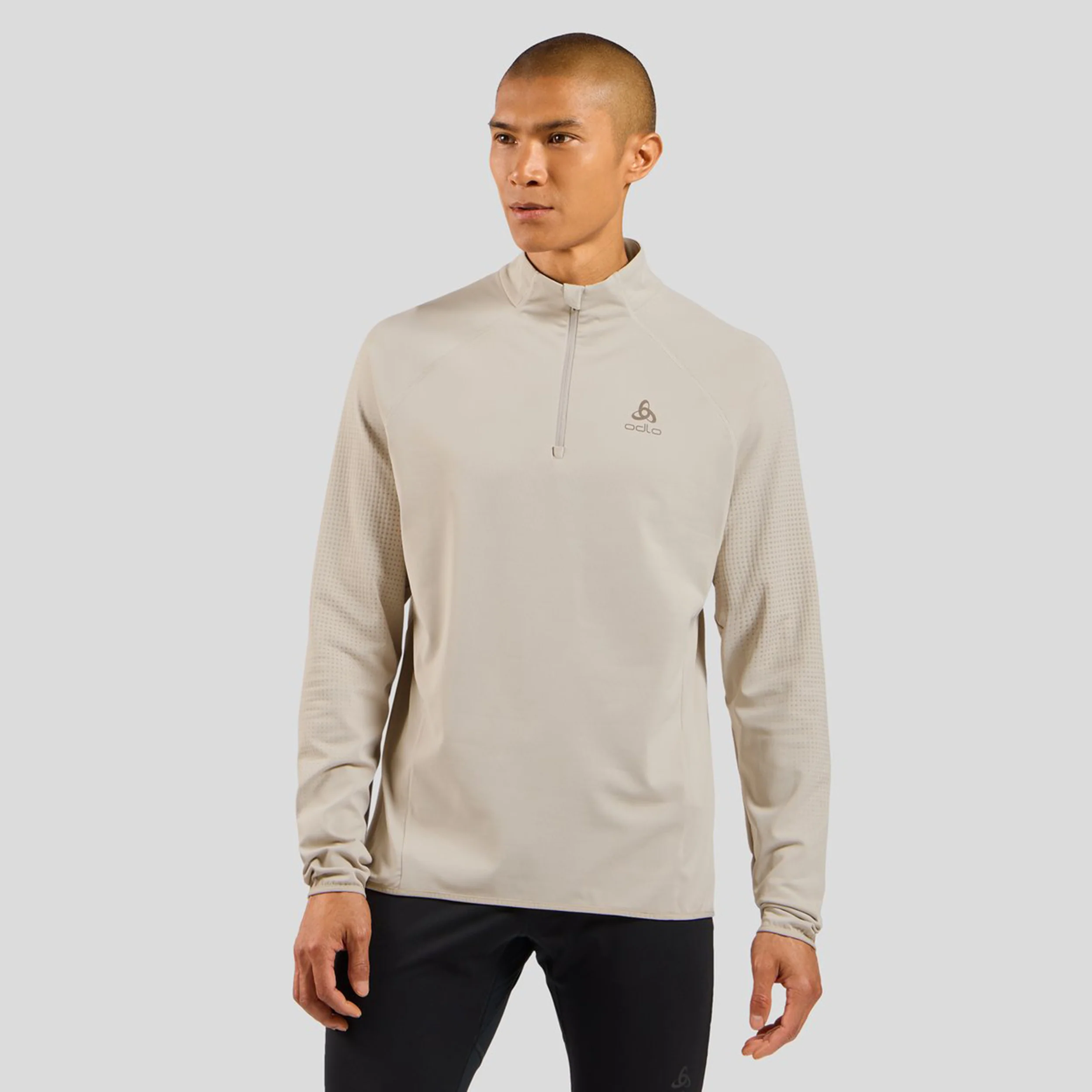 Zeroweight Warm Mid Layer 1/2 Zip Maillot De Course Hommes-Argent – Image 4