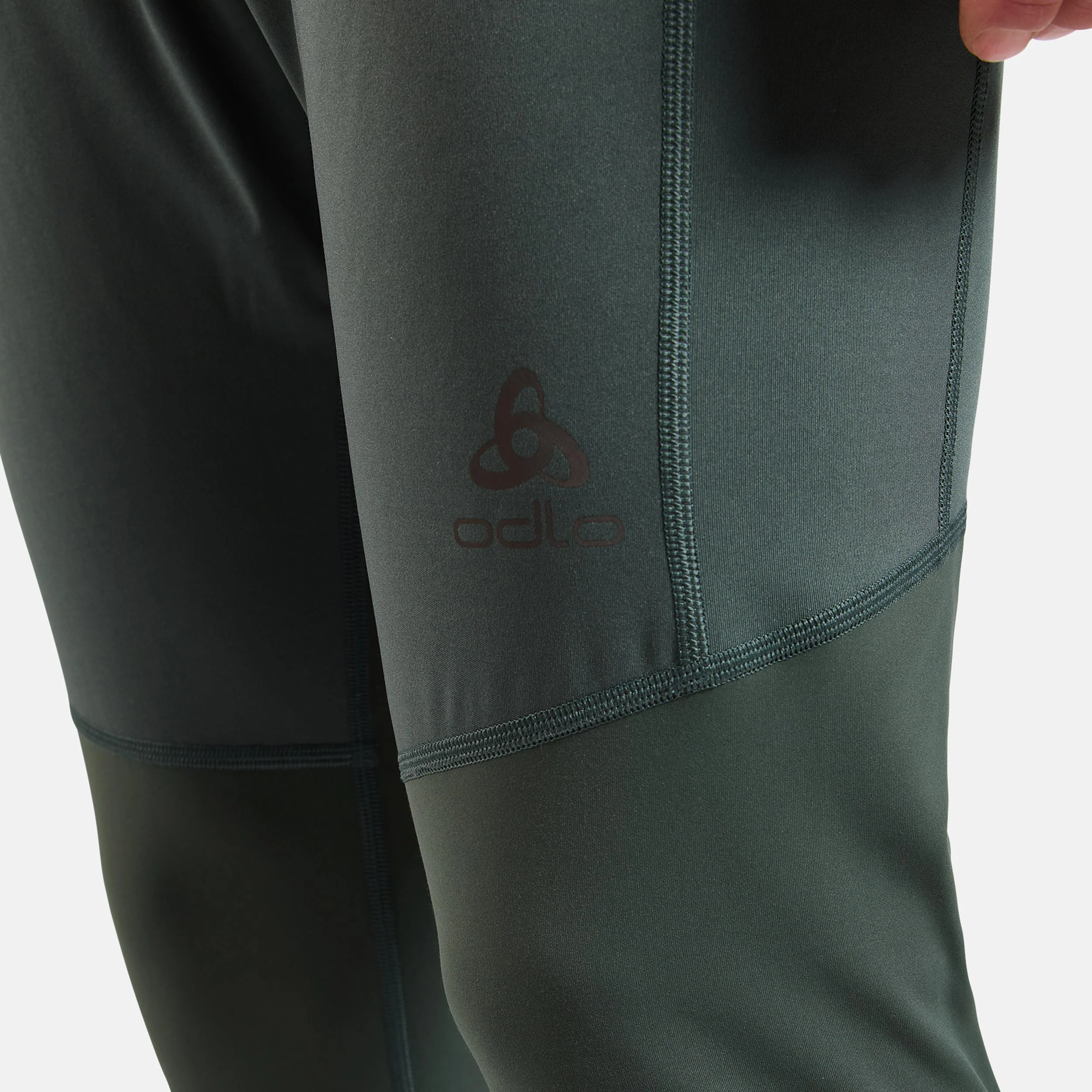 Zeroweight Warm Reflective Collant De Course Hommes-Vert Olive – Image 8