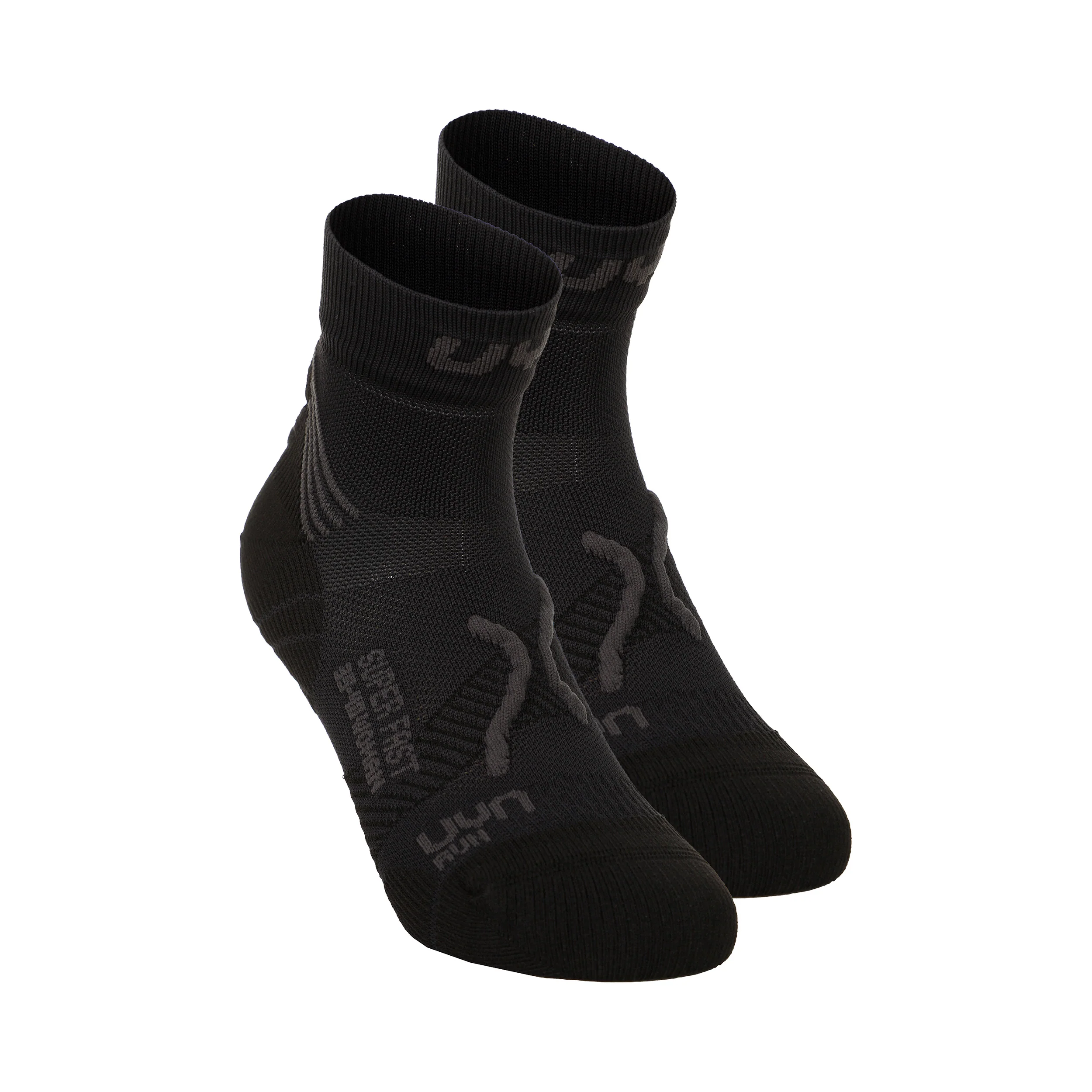 Super Fast Chaussettes De Running Pack De 2 Unités Hommes-Noir,Anthracite – Image 2