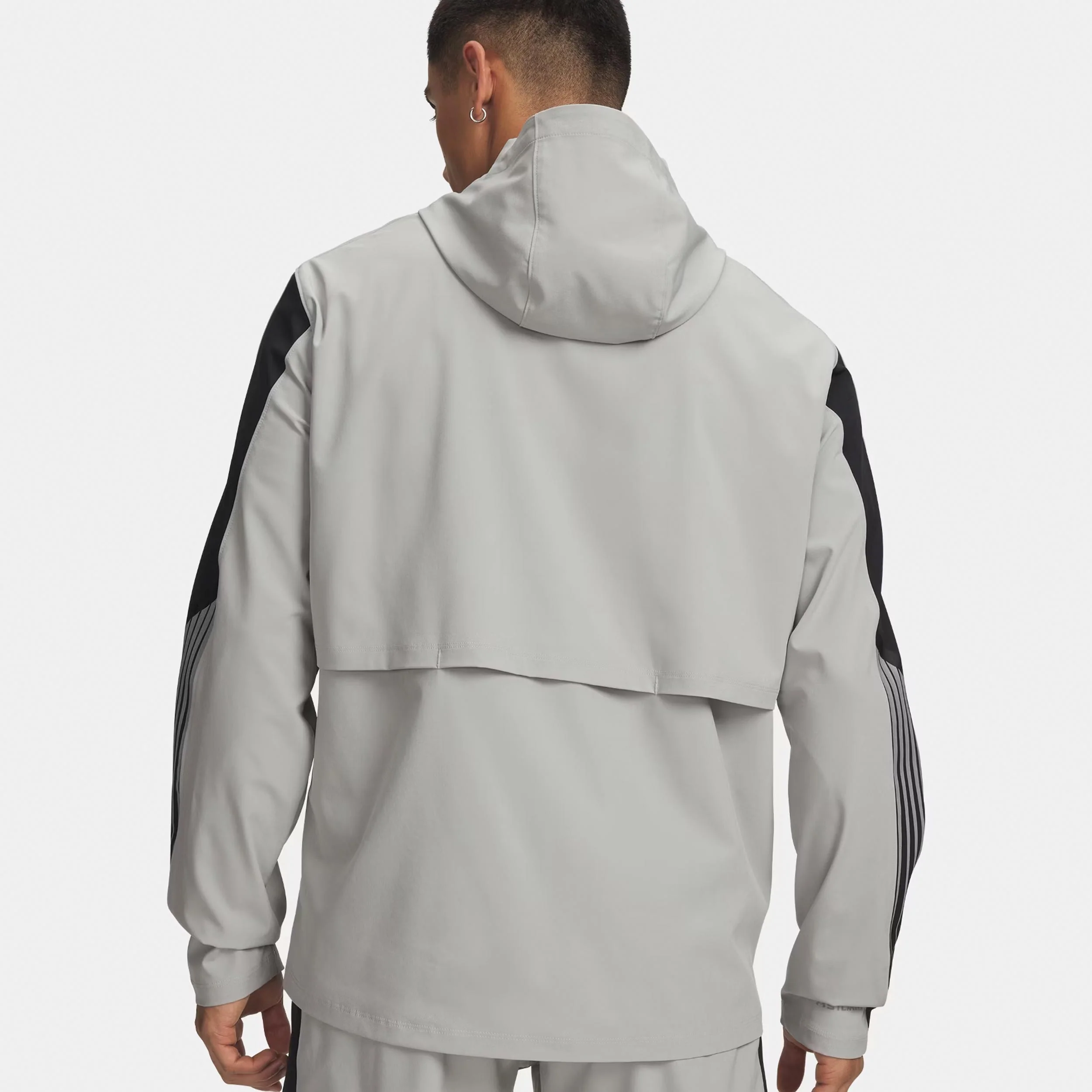 Velociti Storm Hooded Veste running Hommes-gris, noir – Image 3